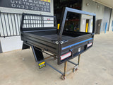 #986 NEW DUAL CAB STEEL TRAY IN SATIN BLACK